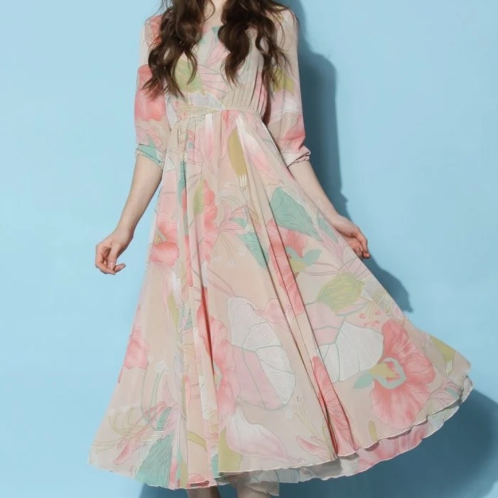 NWT Chicwish Floral Maxi Dress